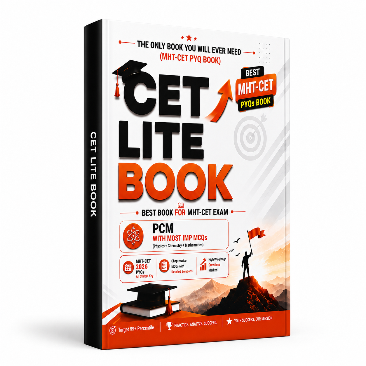 CET LITE BOOK (MHT-CET 2026 PCM PYQs - Both Attempts All Shift Questions): Best Book for MHT-CET 2027 (PCM) PYQ Brahmastra Book
